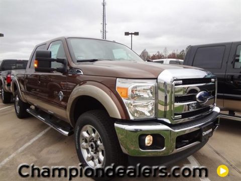 Golden Bronze Metallic Ford F250 Super Duty Lariat Crew Cab 4x4.  Click to enlarge.