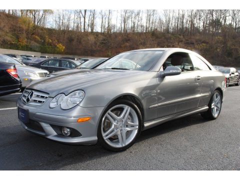 Palladium Silver Metallic Mercedes-Benz CLK 350 Coupe.  Click to enlarge.