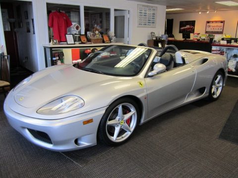 Silver Metallic Ferrari 360 Spider F1.  Click to enlarge.
