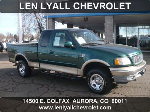 Amazon Green Metallic Ford F150 XLT Extended Cab 4x4.  Click to enlarge.