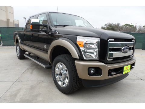 Tuxedo Black Metallic Ford F250 Super Duty King Ranch Crew Cab 4x4.  Click to enlarge.