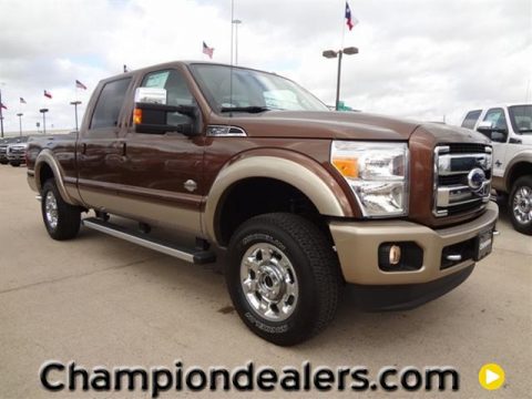 Golden Bronze Metallic Ford F250 Super Duty King Ranch Crew Cab 4x4.  Click to enlarge.