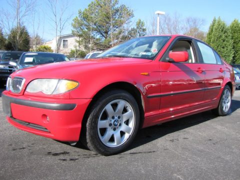 Electric Red BMW 3 Series 325i Sedan.  Click to enlarge.