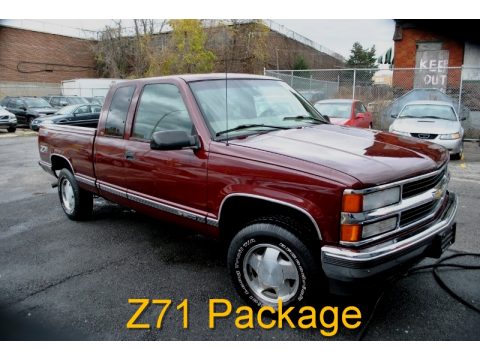 Dark Carmine Red Metallic Chevrolet C/K K1500 Silverado Extended Cab 4x4.  Click to enlarge.