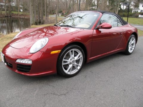 Ruby Red Metallic Porsche 911 Carrera Cabriolet.  Click to enlarge.