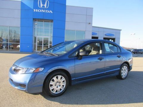 Atomic Blue Metallic Honda Civic DX-VP Sedan.  Click to enlarge.