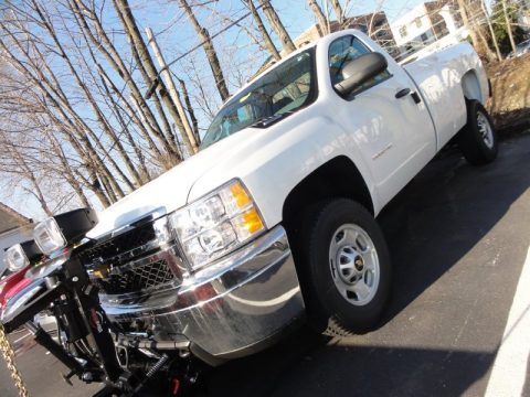 Summit White Chevrolet Silverado 2500HD LS Regular Cab 4x4 Plow Truck.  Click to enlarge.
