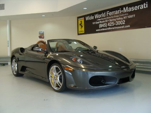 Grigio Silverstone (Dark Grey Metallic) Ferrari F430 Spider F1.  Click to enlarge.