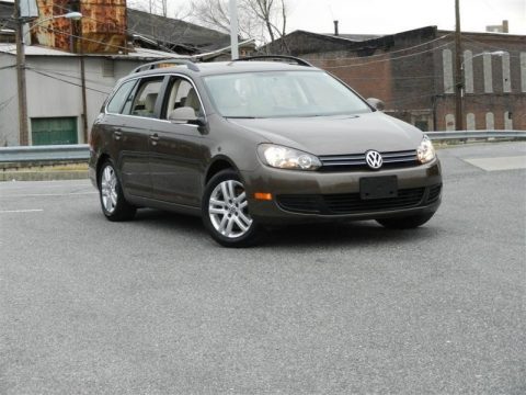 Toffee Brown Metallic Volkswagen Jetta TDI SportWagen.  Click to enlarge.