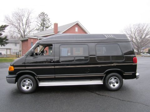 Black Dodge Ram Van 1500 Passenger Conversion.  Click to enlarge.