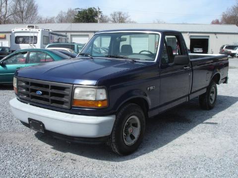 Royal Blue Metallic Ford F150 XL Regular Cab.  Click to enlarge.