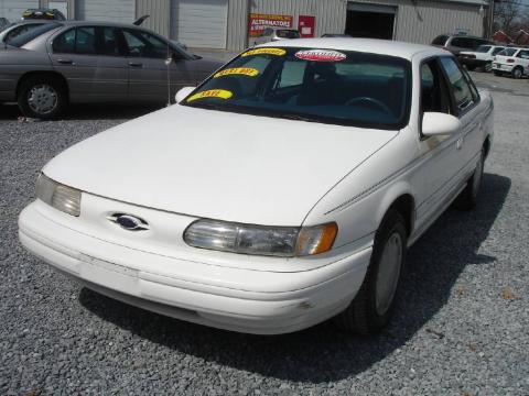 Performance White Ford Taurus GL Sedan.  Click to enlarge.