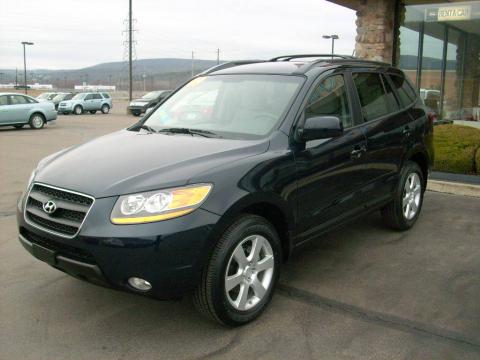 Deepwater Blue Hyundai Santa Fe SE.  Click to enlarge.