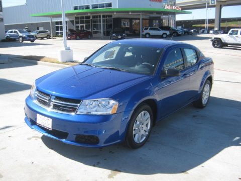 Blue Streak Pearl Dodge Avenger SE.  Click to enlarge.