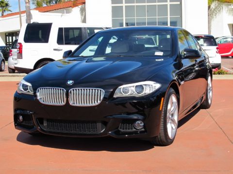 Jet Black BMW 5 Series 550i Sedan.  Click to enlarge.