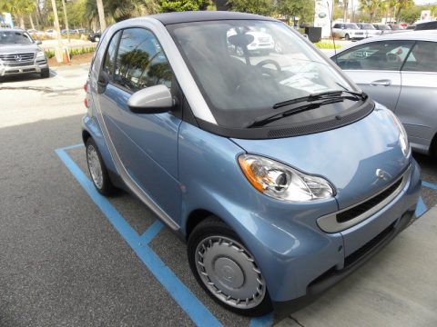 Light Blue Metallic Smart fortwo passion coupe.  Click to enlarge.