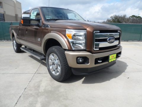 Golden Bronze Metallic Ford F250 Super Duty King Ranch Crew Cab 4x4.  Click to enlarge.