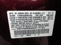 Honda Color Code R549P Dark Cherry Pearl II #16