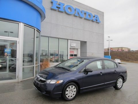 Royal Blue Pearl Honda Civic DX-VP Sedan.  Click to enlarge.