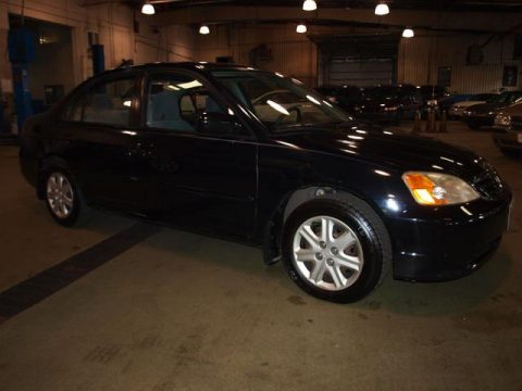 Nighthawk Black Pearl Honda Civic EX Sedan.  Click to enlarge.