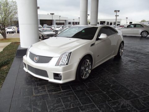 White Diamond Tricoat Cadillac CTS -V Coupe.  Click to enlarge.