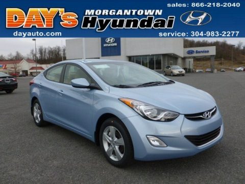 Blue Sky Metallic Hyundai Elantra GLS.  Click to enlarge.