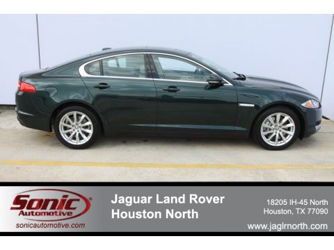 British Racing Green Metallic Jaguar XF .  Click to enlarge.