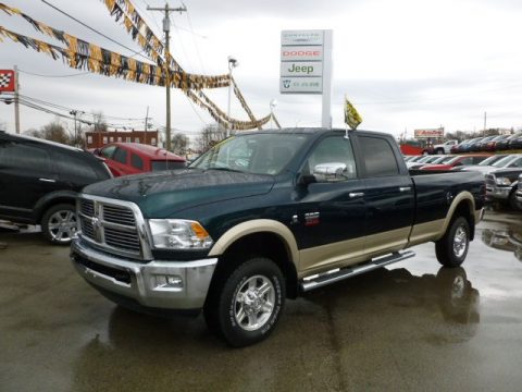 Hunter Green Pearl Dodge Ram 2500 HD Laramie Crew Cab 4x4.  Click to enlarge.