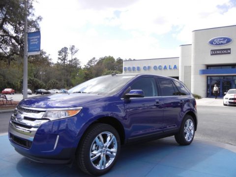 Deep Impact Blue Metallic Ford Edge Limited.  Click to enlarge.