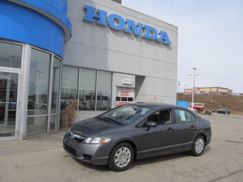 Polished Metal Metallic Honda Civic DX-VP Sedan.  Click to enlarge.