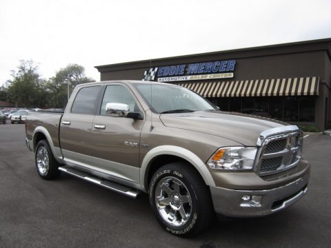 Austin Tan Pearl Dodge Ram 1500 Laramie Crew Cab.  Click to enlarge.