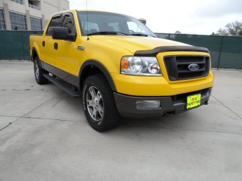 Blazing Yellow Ford F150 FX4 SuperCrew 4x4.  Click to enlarge.
