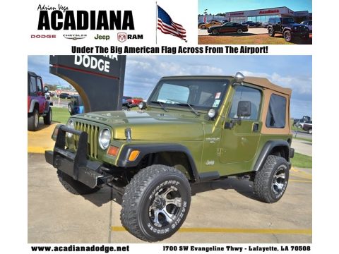 Citron Pearl Jeep Wrangler Sport 4x4.  Click to enlarge.