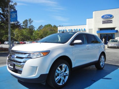 White Platinum Tri-Coat Ford Edge Limited.  Click to enlarge.