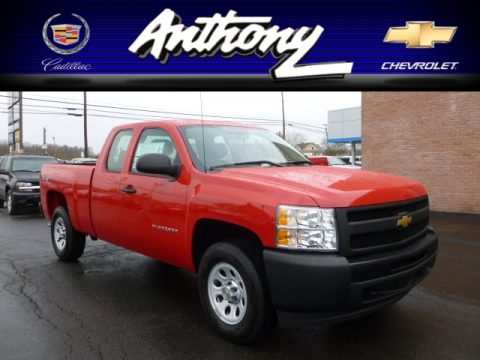 Victory Red Chevrolet Silverado 1500 Work Truck Extended Cab 4x4.  Click to enlarge.