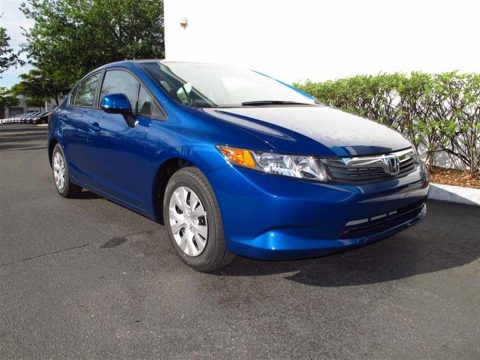 Dyno Blue Pearl Honda Civic LX Sedan.  Click to enlarge.