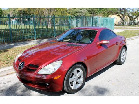 Storm Red Metallic Mercedes-Benz SLK 280 Roadster.  Click to enlarge.