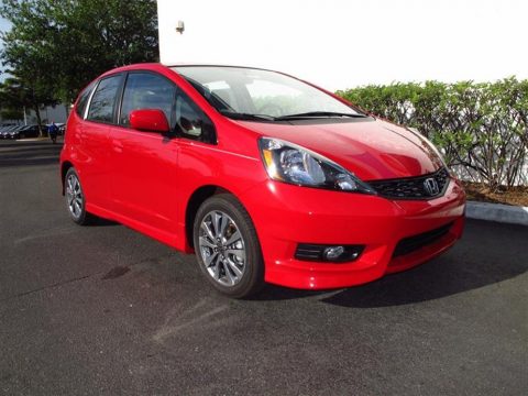 Milano Red Honda Fit Sport Navigation.  Click to enlarge.