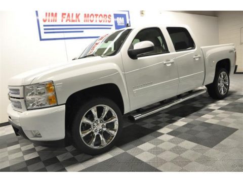 Summit White Chevrolet Silverado 1500 LTZ Crew Cab 4x4.  Click to enlarge.