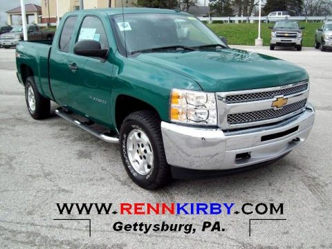 Fleet Green Chevrolet Silverado 1500 LT Extended Cab 4x4.  Click to enlarge.