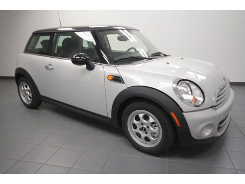 White Silver Metallic Mini Cooper Hardtop.  Click to enlarge.