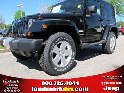Black Jeep Wrangler Sahara 4x4.  Click to enlarge.