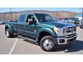 Front 3/4 View of 2011 Ford F450 Super Duty XLT Crew Cab 4x4 Dually #3