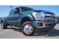 Front 3/4 View of 2011 Ford F450 Super Duty XLT Crew Cab 4x4 Dually #29