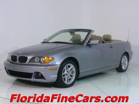 Silver Grey Metallic BMW 3 Series 325i Convertible.  Click to enlarge.