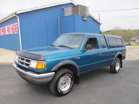 Cayman Green Metallic Ford Ranger XLT Extended Cab 4x4.  Click to enlarge.