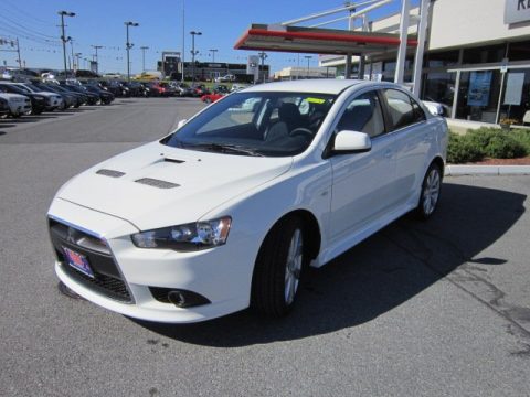 Wicked White Mitsubishi Lancer RALLIART AWD.  Click to enlarge.