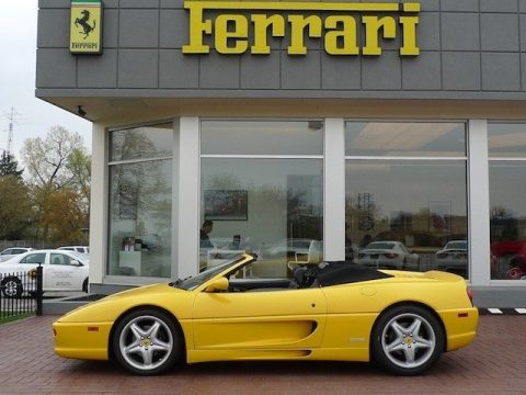 Yellow Ferrari 355 F1 Spider.  Click to enlarge.