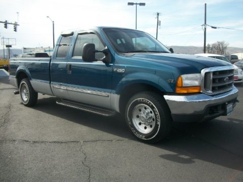 Island Blue Metallic Ford F250 Super Duty XLT Extended Cab.  Click to enlarge.