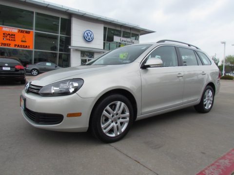 White Gold Metallic Volkswagen Jetta TDI SportWagen.  Click to enlarge.